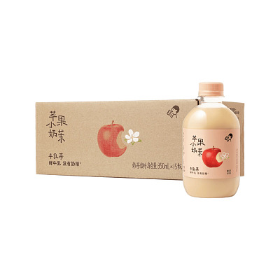 【整箱】喜茶 苹果小奶茉 牛乳茶奶茶饮料 350ml*15瓶装