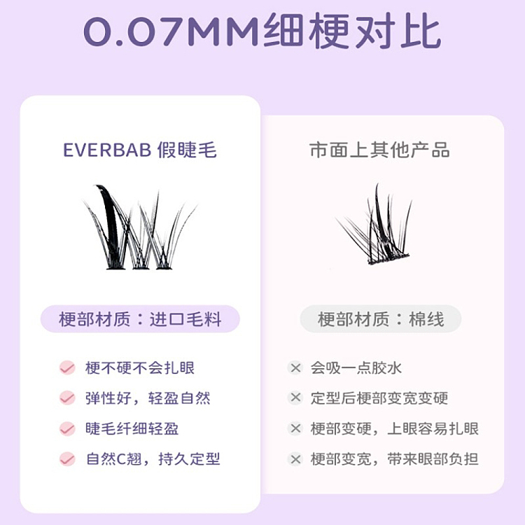 everbab-false-eyelash-single-cluster-lower-eyelash-fish-tail-clip-barbie-clip-5
