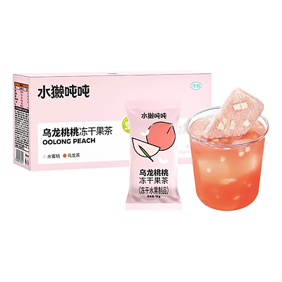 【整盒】水獭吨吨 冻干果茶 乌龙桃桃 15g*6包入