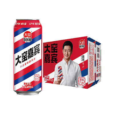 【整箱】大窑嘉宾 果味汽水 罐装 500ml*20罐/箱