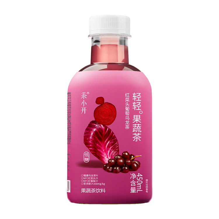 cha-xiaokai-fruit-vegetable-tea-drinkbeetroot-grape-oolong-tea-450ml-1