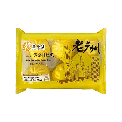 【冻】花小城 黄金椰丝包 6pcs 300g