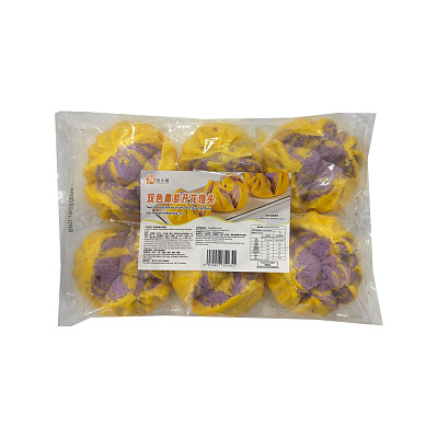 【冻】花小城 双色黄紫开花馒头 6pcs 480g