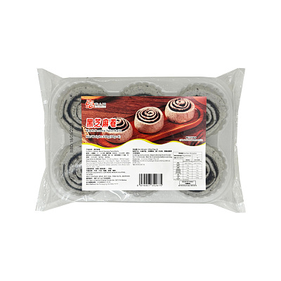 【冻】花小城 黑芝麻卷 6pcs 300g