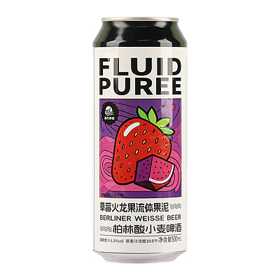 潮力版 果泥啤酒 草莓火龙果流体 500ml