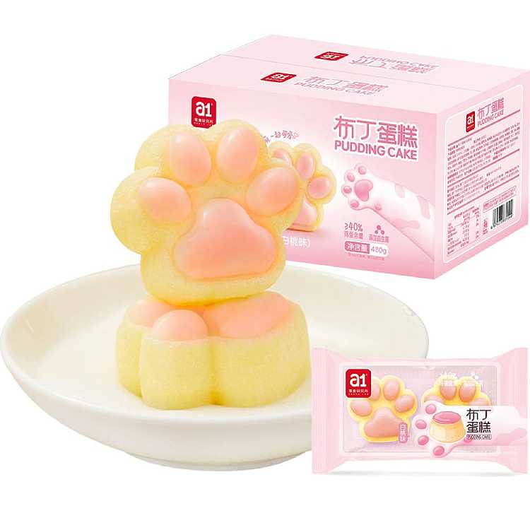 full-casea1-snack-institute-pudding-cat-claw-cake-white-peach-flavor-480g-1