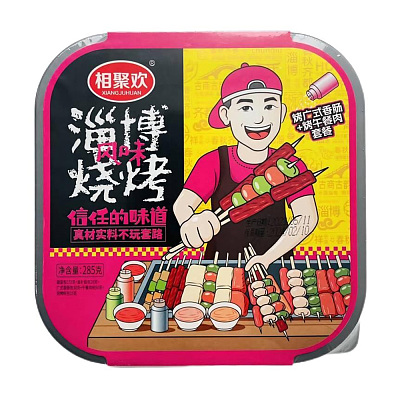 相聚欢 广式香肠午餐肉套餐 淄博烧烤风味 自热锅 285g