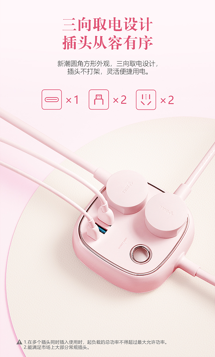 bulls-20w-fast-charging-retro-extension-cord-socket-3-plug-2usb-1-type-c-master-15m-gn-r602kq-cherry-pink-6
