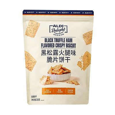 【全澳独家】奥乐齐(中国) Delight系列 黑松露火腿脆片饼干 200g