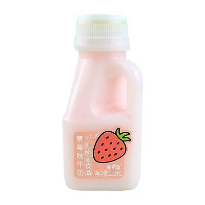萌希昔 迷你桶 乳酸菌牛奶 草莓味 258ml