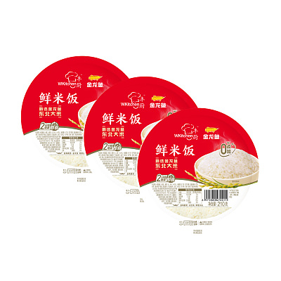 金龙鱼 丰厨鲜米饭 2分钟微波即食 3人份 630g