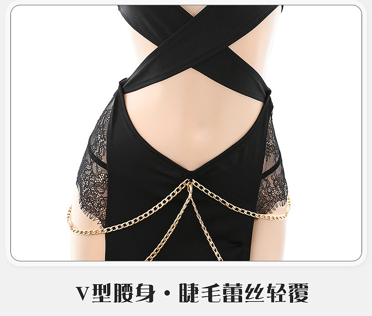 fermo-egyptian-catwoman-gold-chain-embellished-one-piece-dress-black-16