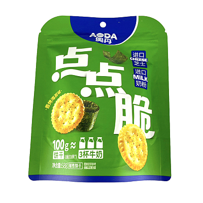 AODA 奥丹 点点脆饼干 香烤海苔味 58g