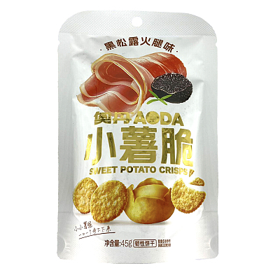 AODA 奥丹 小薯脆饼干 黑松露火腿味 45g