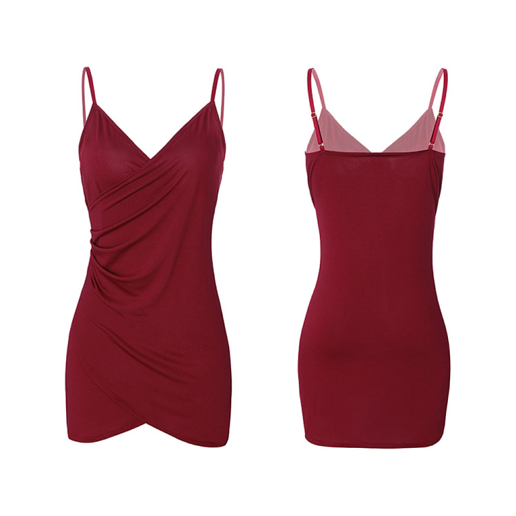 fermu-v-neck-halter-double-layer-dress-plus-size-wine-red-5