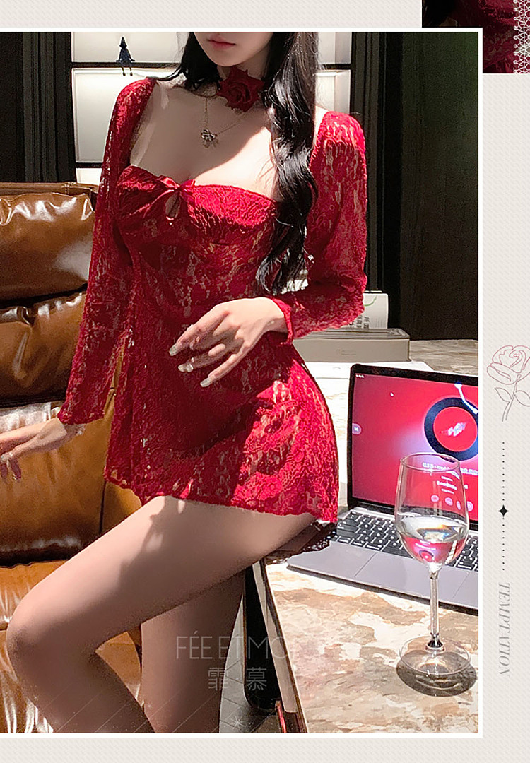 fermu-french-tenderness-long-sleeve-half-cup-dress-burgundy-7