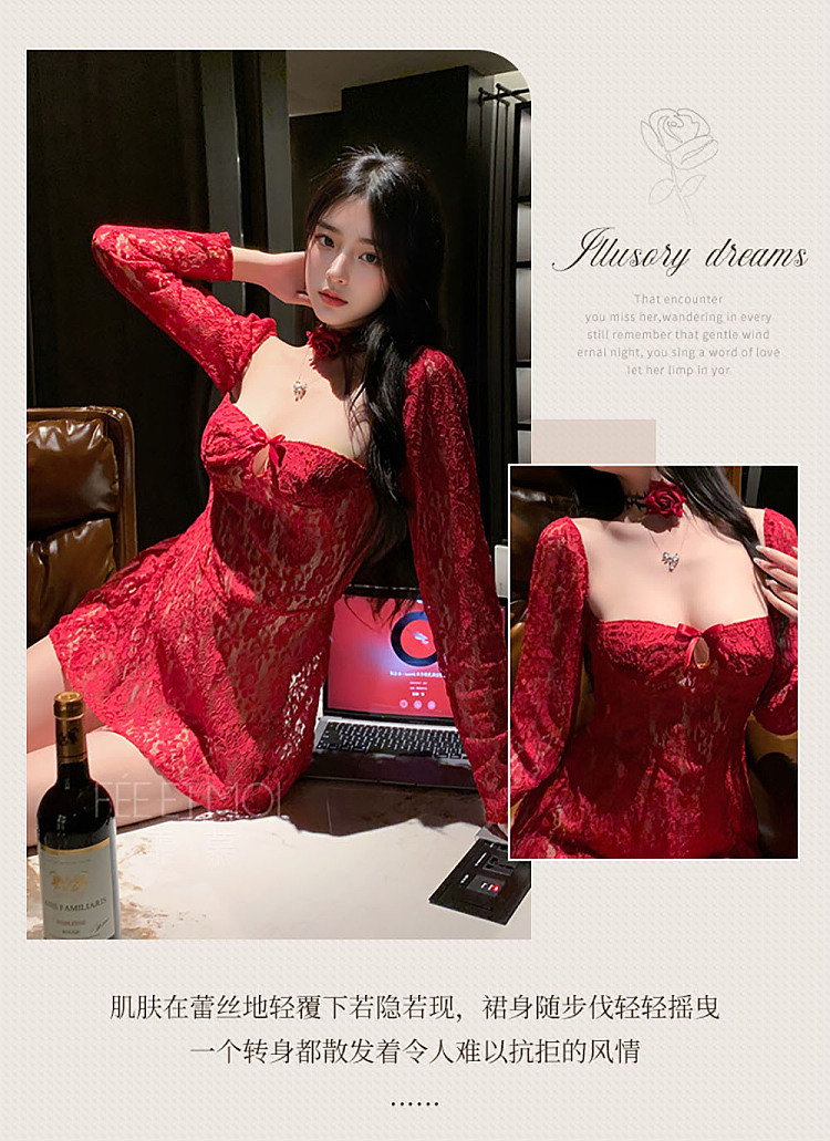 fermu-french-tenderness-long-sleeve-half-cup-dress-burgundy-8