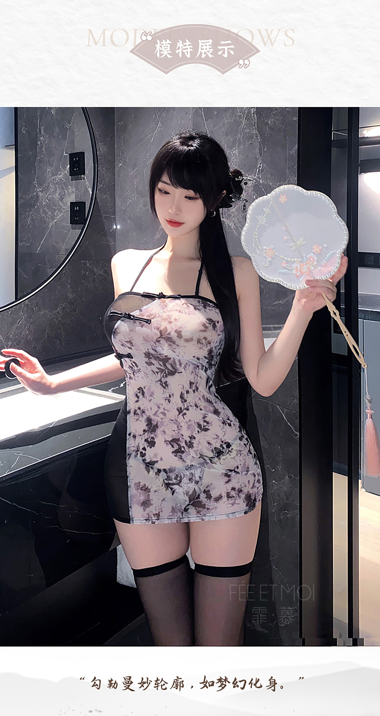 fermu-new-chinese-ink-print-sheath-dress-blackwhite-7