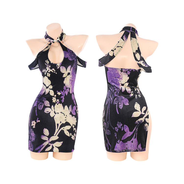 fermu-beaded-chain-embellished-floral-cheongsam-blackpurple-5