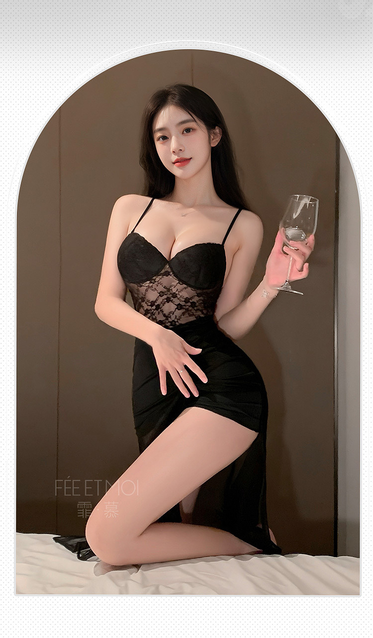 fermo-night-phantom-with-chest-pad-fishtail-nightgown-black-11