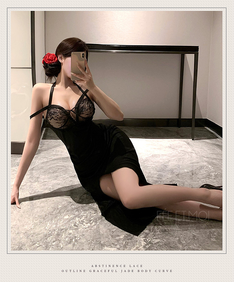 fermu-light-mature-imperial-sister-style-hanging-neck-halter-long-dress-black-3