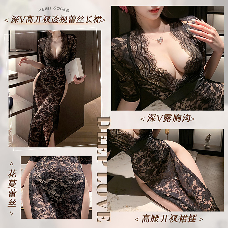 fermu-deep-v-high-slit-see-through-lace-long-dress-black-2