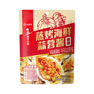 海底捞 蒸烤海鲜蒜蓉酱调味料 香辣味 200g