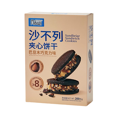 米芭滋 沙不列夹心饼干 巴旦木巧克力味 200g