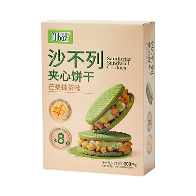 米芭滋 沙不列夹心饼干 芒果抹茶味 200g