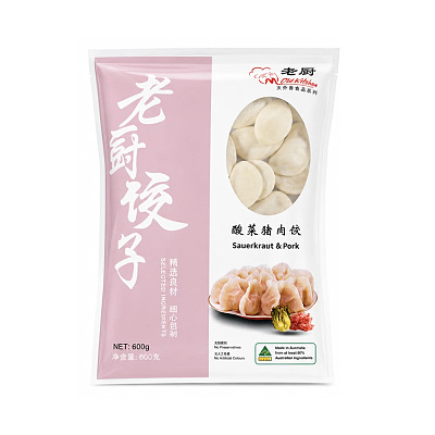 【冻】老厨 酸菜猪肉饺 600g
