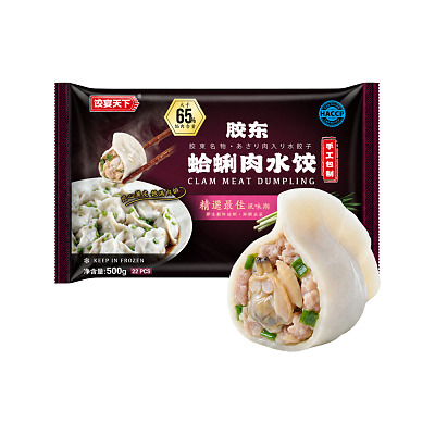 【冻】Umall面点 饺宴天下系列 纯手工蛤蜊肉水饺 500g