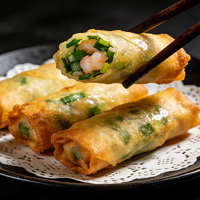 【鲜】悉尼央厨 韭菜虾仁春卷 8pcs 400g