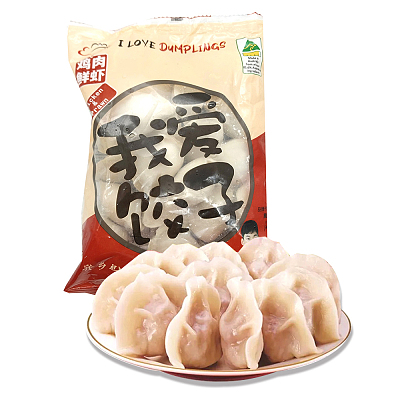 【冻】我爱饺子 鸡肉虾仁饺子 480g