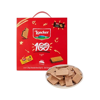 【全澳独家】山姆专供 Loacker莱家 混合巧克力薄脆威化饼干 50条入 1.25千克