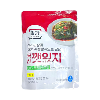 【鲜】Jongga 韩国芝麻叶泡菜 200g