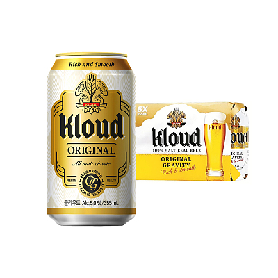 Kloud C 韩国偶像同款啤酒 黄 5% 355ml*6罐