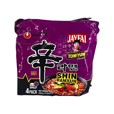 农心 辛拉面 冬阴功味 4连包 492g