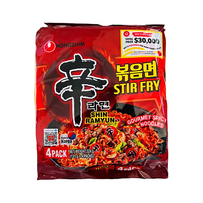 农心 辛拉面 辛辣炒面 131g*4连包