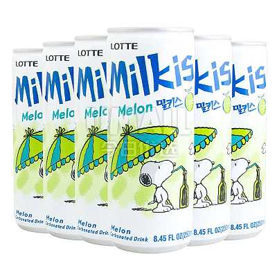 乐天 Milkis 牛奶苏打水 甜瓜味 6罐装 6*250ml
