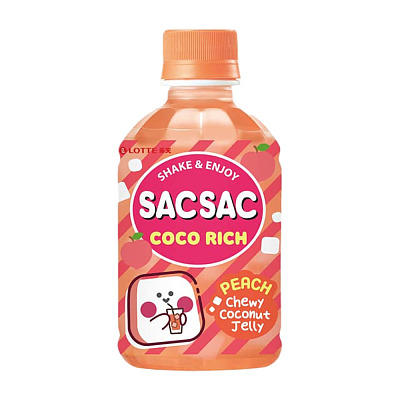乐天 Sac Sac 粒粒椰果饮料 水蜜桃味 280ml