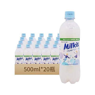 【整箱】Lotte Milkis 韩国乐天 乳酸菌气泡饮料 500ml*20