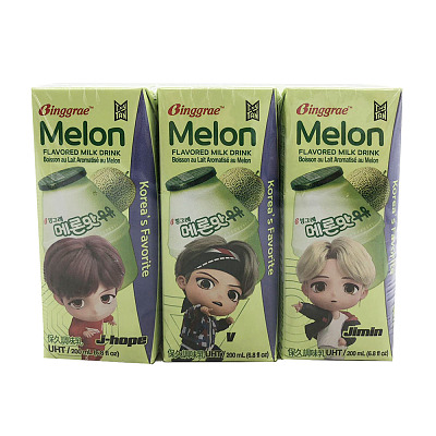Binggrae 密瓜味牛奶饮品 200ml*6盒/提