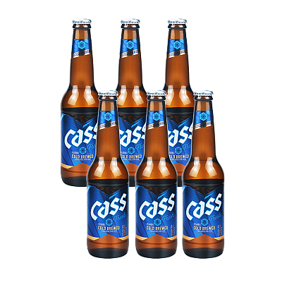 韩国 Cass 玻璃瓶装啤酒 330ml*6瓶