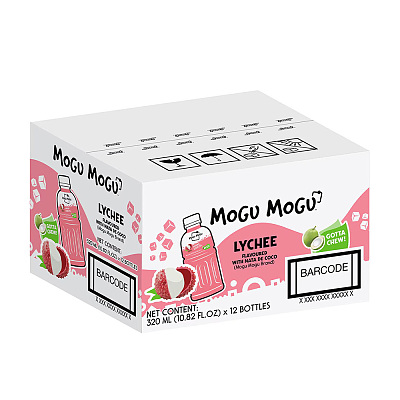 【整箱】Mogu Mogu 荔枝味椰果饮料 12 x 320ml【Costco代购】