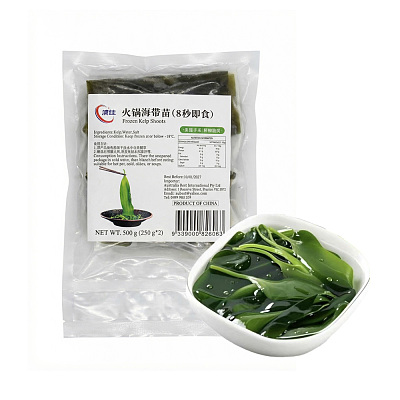 【冻】澳佳 火锅海带苗 八秒即食 500g