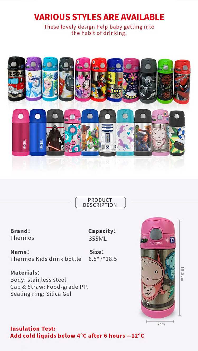 thermos-brand-stainless-steel-vacuum-insulated-straw-bottle-with-cartoon-pattern-available-in-nine-colors-355ml-capacity-for-keeping-cold-and-hot-2
