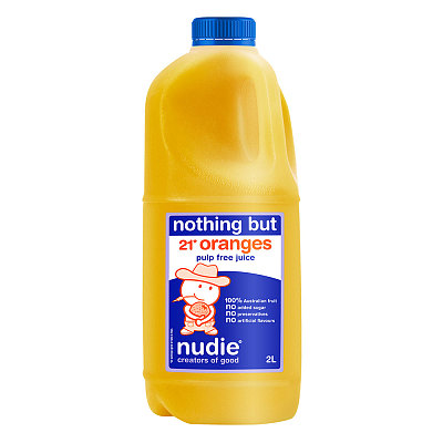 【鲜】Nudie 纯果汁 橙汁 无果肉 2L