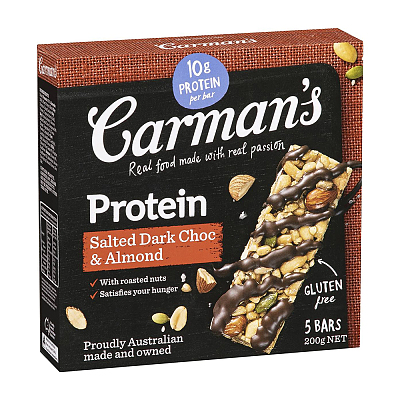 Carman’s 谷物蛋白棒 杏仁味 5个入 200g【Costco代购】