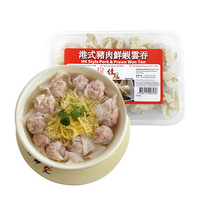 【冻】佳冠 港式猪肉鲜虾云吞 225g