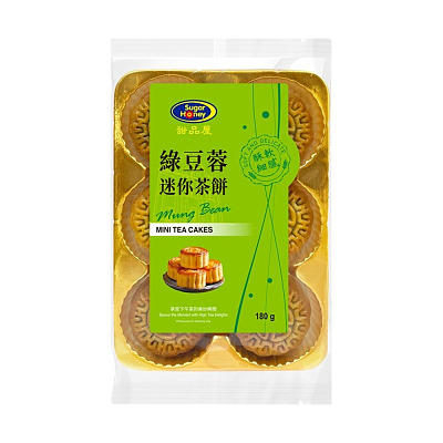 甜品屋 绿豆蓉迷你茶饼 6pcs 180g